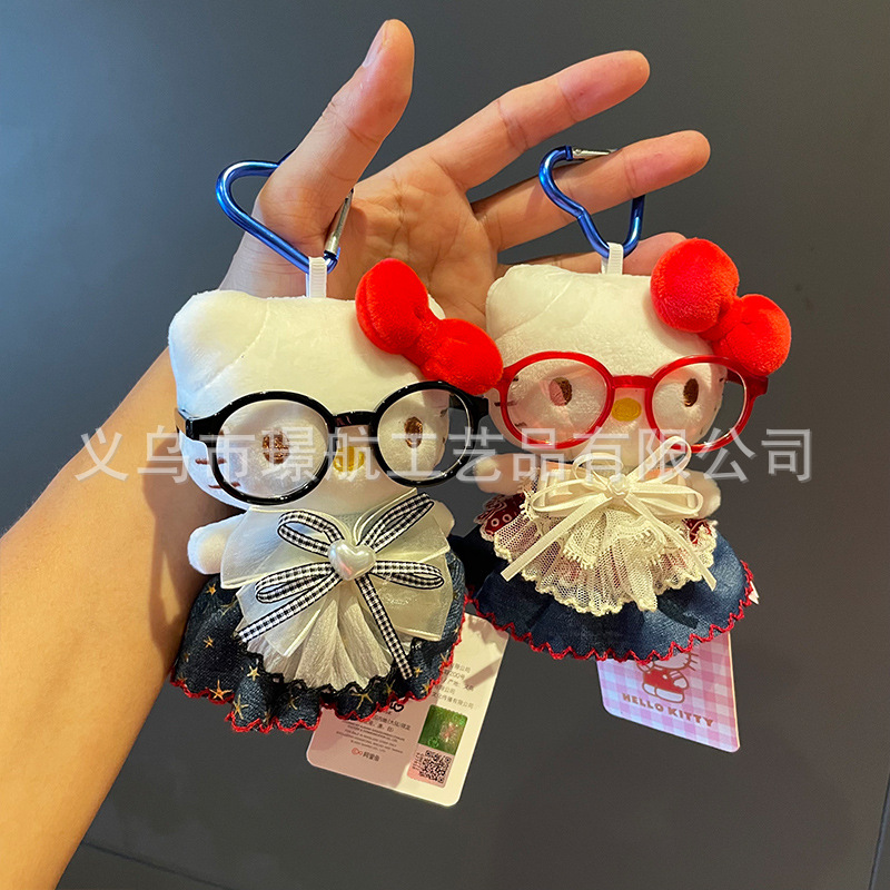 hellokitty small pendant plush toy, genuine Hello kitty cat doll, Hello Kitty keychain bag pendant pic 15