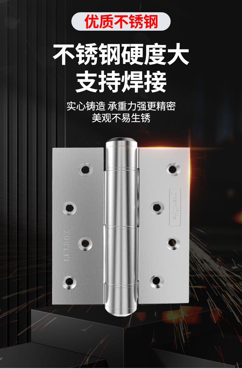 304隐形门合页带闭门器缓冲阻尼弹簧铰链自动闭门器隐形合页详情11