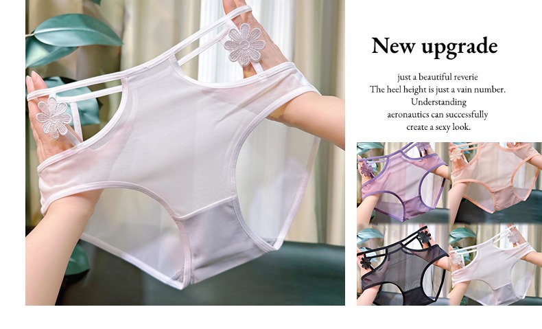 2025 New style pure Desire Breathable high-end sexy high-waisted seamless lace underpants for girls, seductive triangle pants for women pic 7