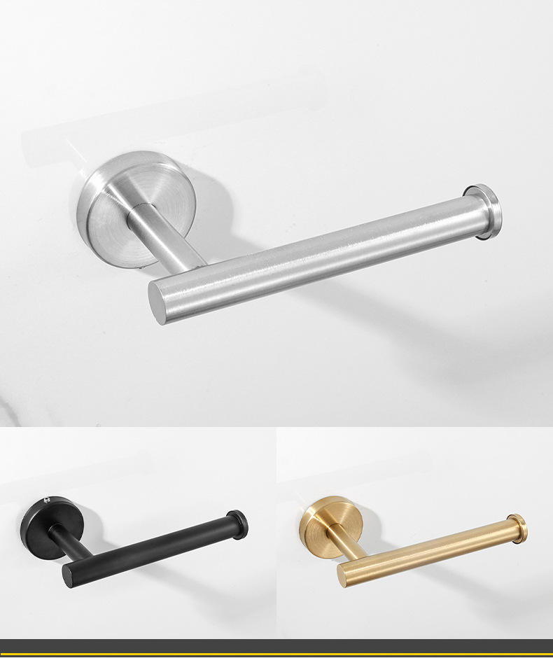 跨境纸巾架不锈钢厕纸架卷纸架免打孔卫生间壁挂厕所浴室纸巾杆详情16