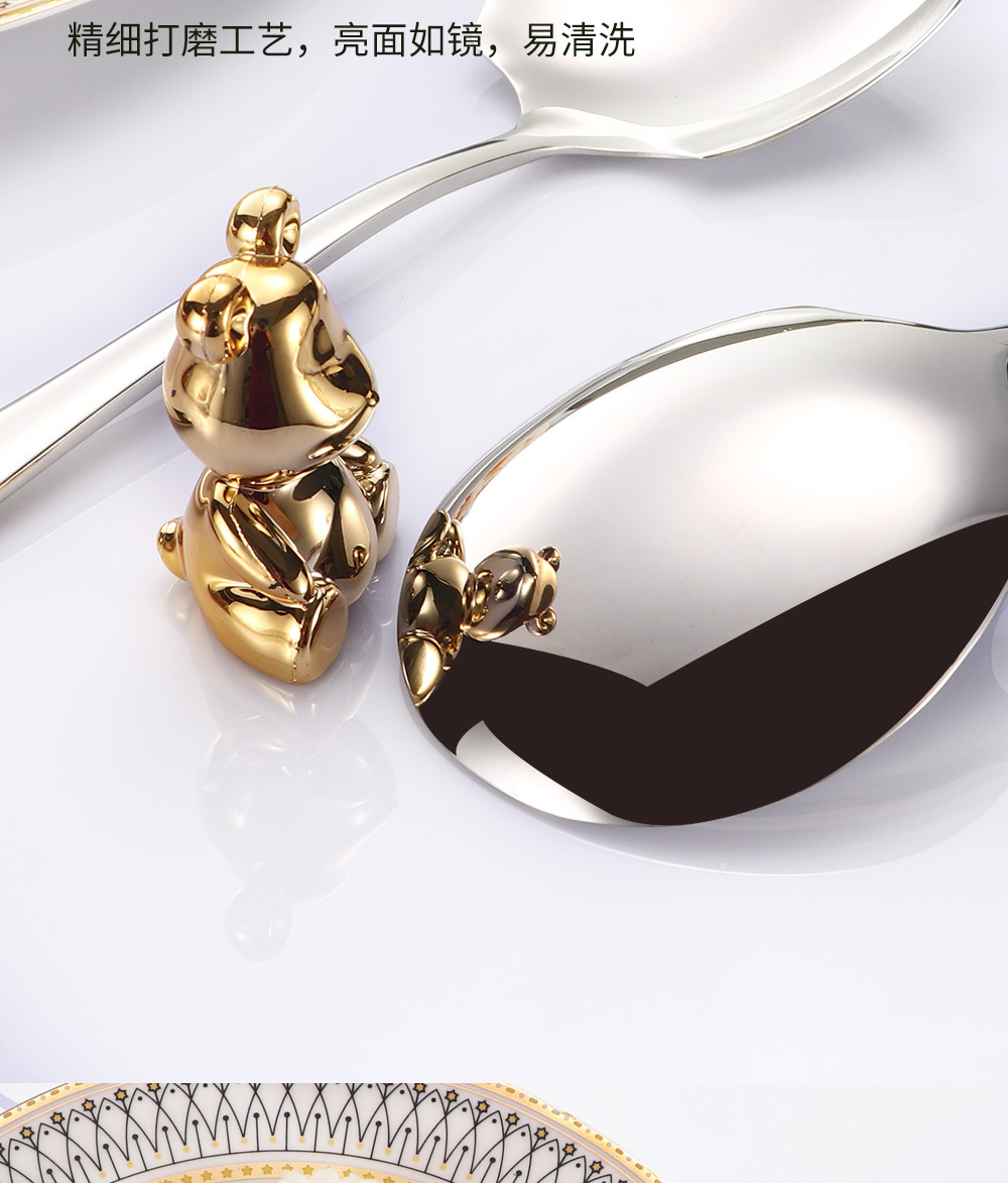 餐桌公用勺子304不锈钢聚餐自助分菜勺 酒店餐厅大公勺食堂分餐勺详情9