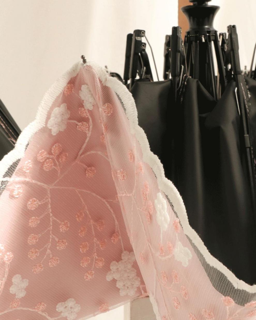 刺绣双层黑胶防晒少女心蕾丝全自动防紫外线晴雨两用遮阳太阳伞详情4