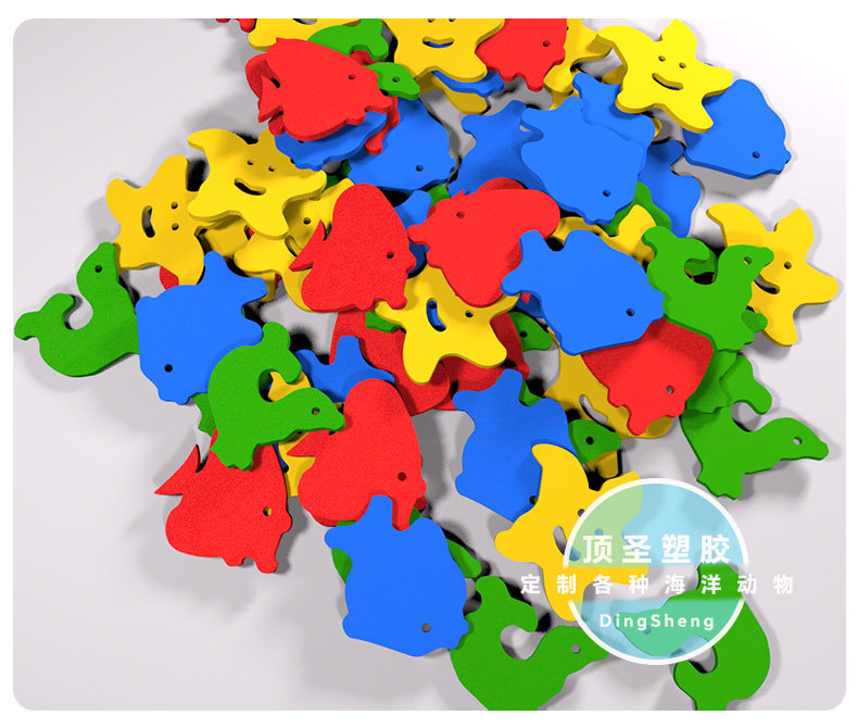 EVA海洋动物 彩色EVA卡通洗澡小动物泡棉 海豚海豹企鹅章鱼海星详情6