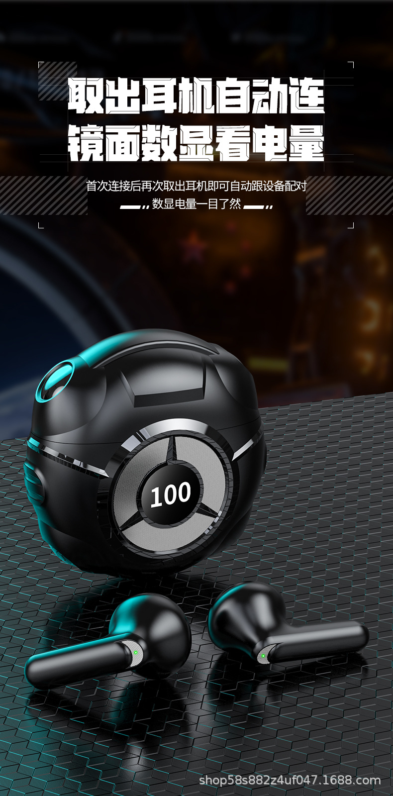 Wholesale from the source factory of the new x79 touch in-ear tws wireless in-ear noise-cancelling digital display gaming Bluetooth headphones pic 13