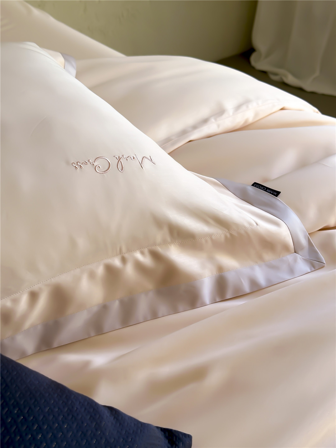 Minimalist style 100-count ultra-fine denier Tencel cotton four-piece set, high-end and silky smooth naked sleeping grade bedding pic 36