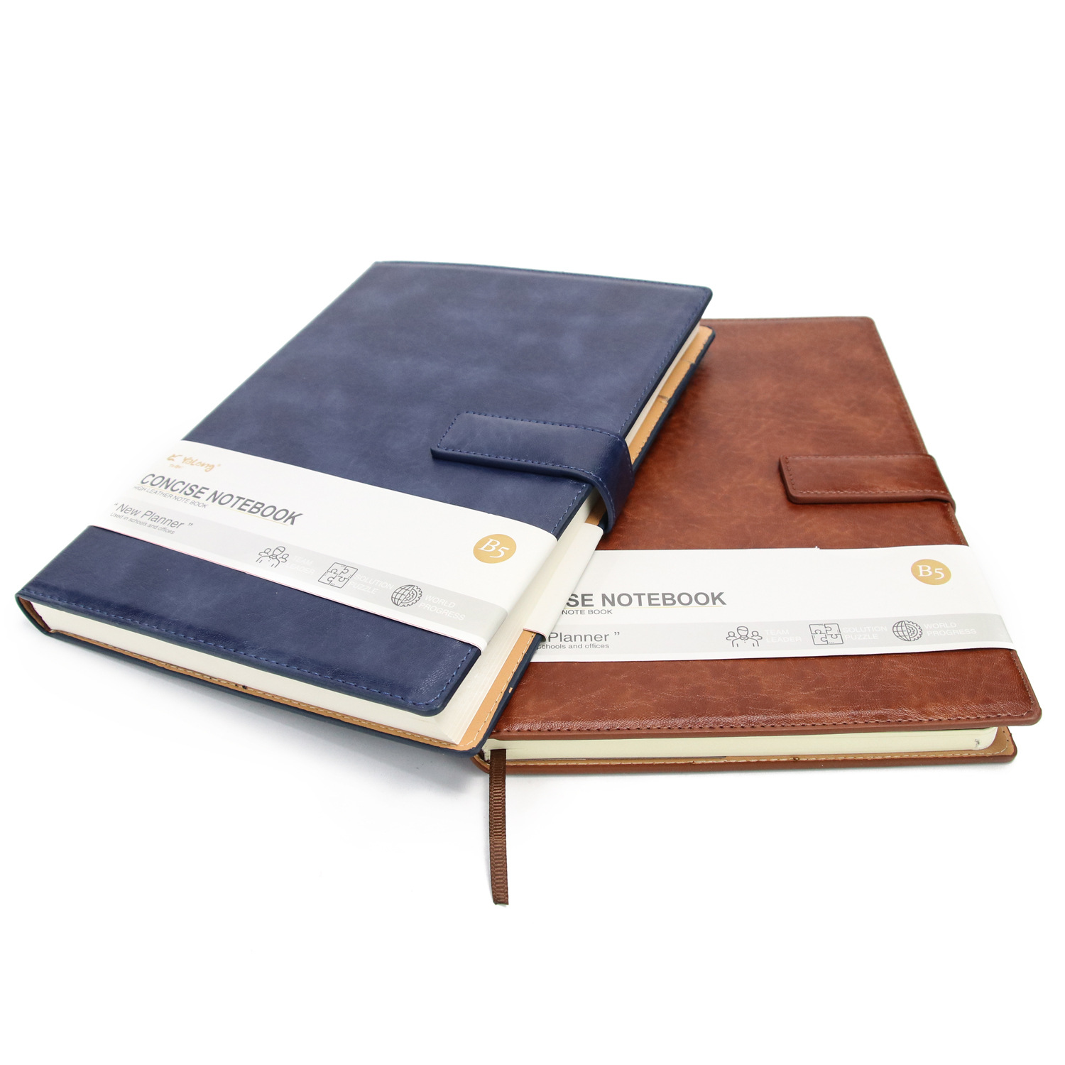 Yalong Cross-border Classic Hardcover Office Supplies B5 Black Leather hardcover high-quality student notebook pic 8