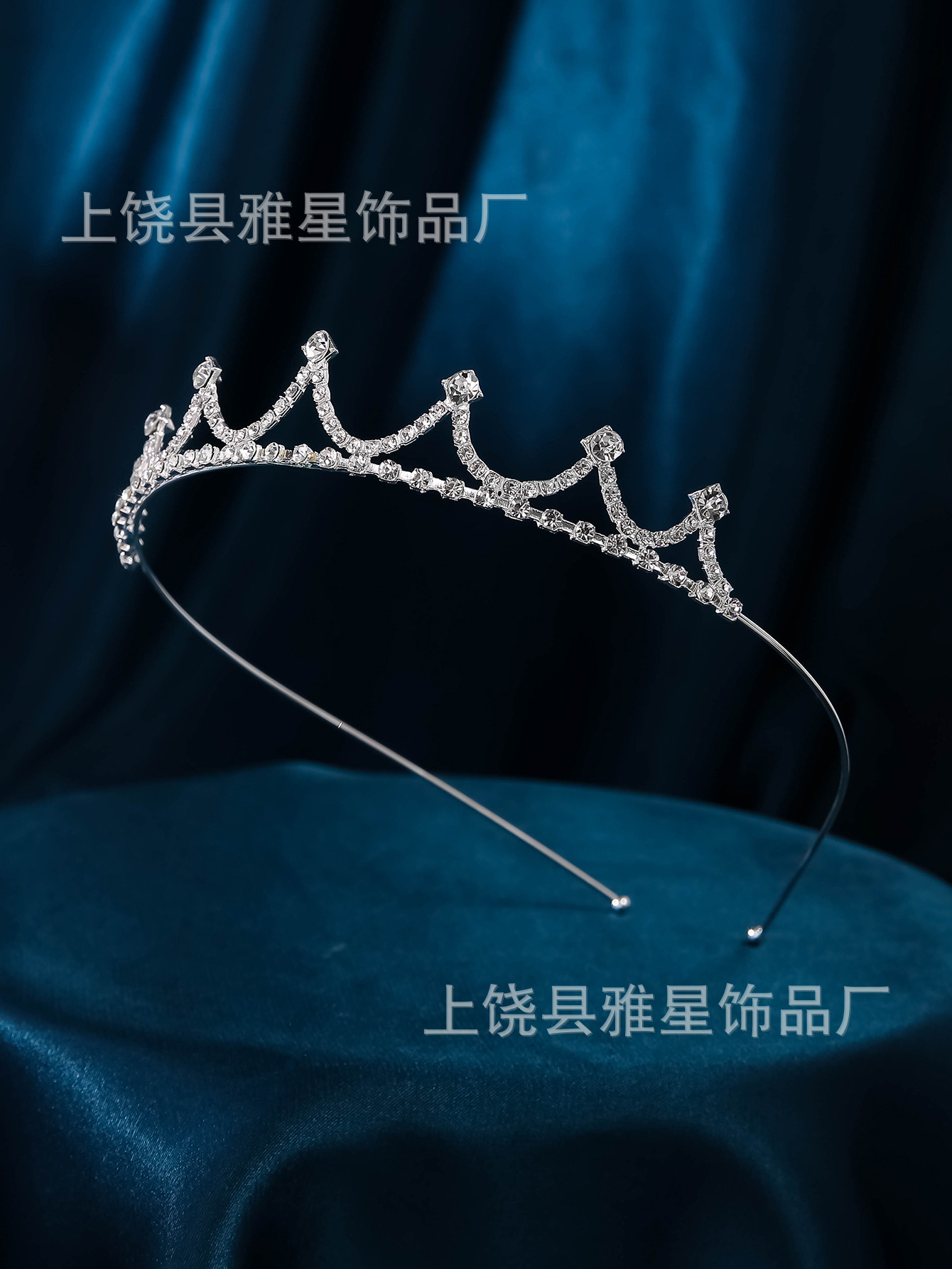 Accesorio nuptial premium sense alloy strass crown vestido de novia tocados lujo ligero diamantes diamantes diamantes blancos joyas corona pic 7