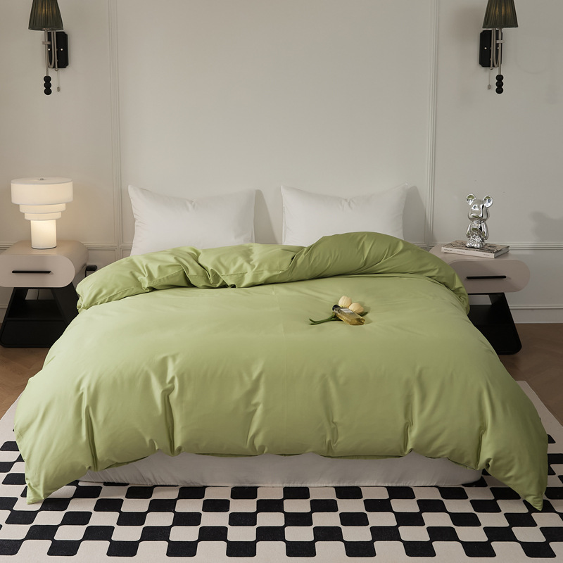 Single-piece quilt cover, pure cotton long-staple cotton bed sheet, bed cap, oversized quilt cover, skin-friendly single and double solid color bedding pic 27