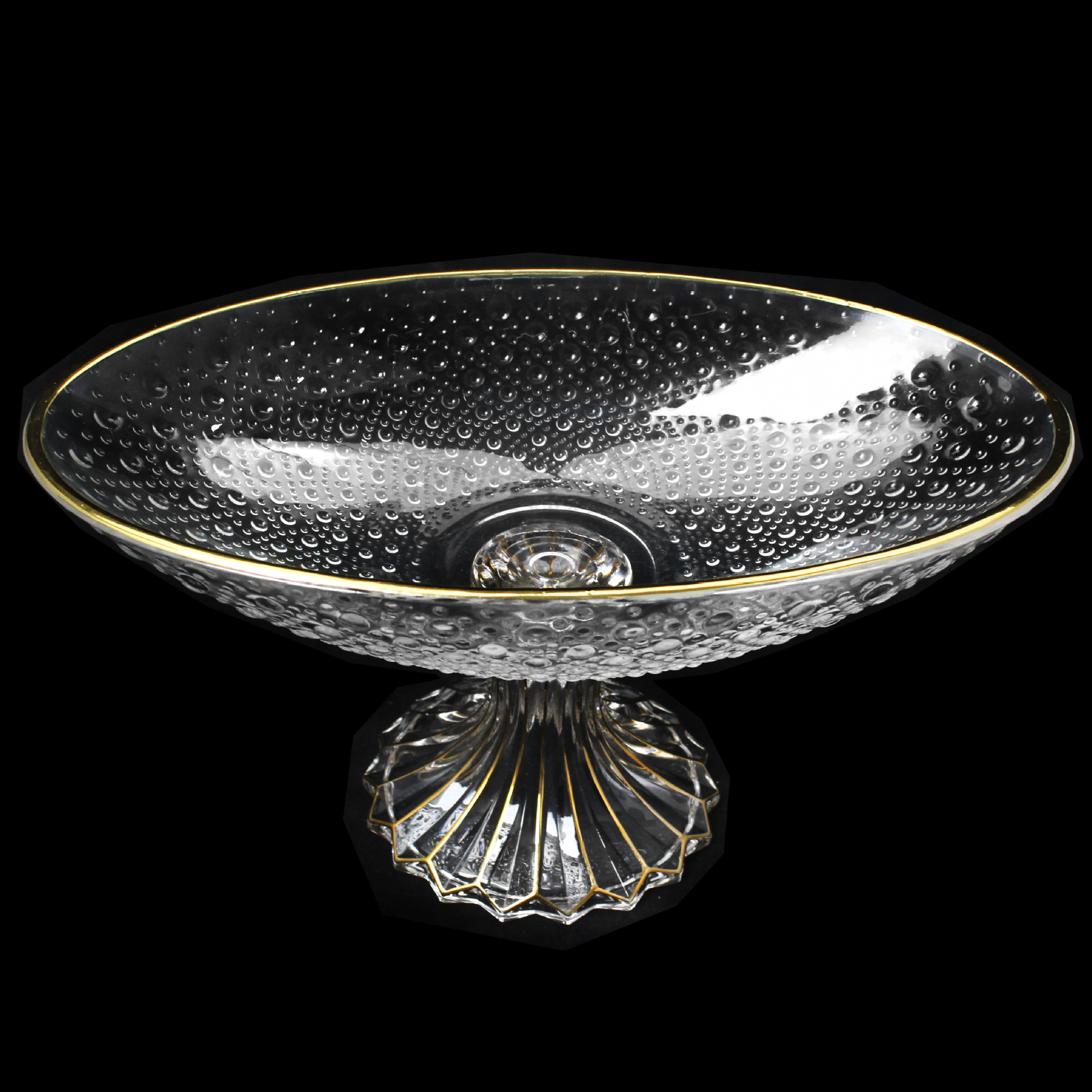 Hot-selling beaded engraved glass fruit plate, fruit pit, coffee table, living room decoration wholesale, fruit pit, vase pic 19