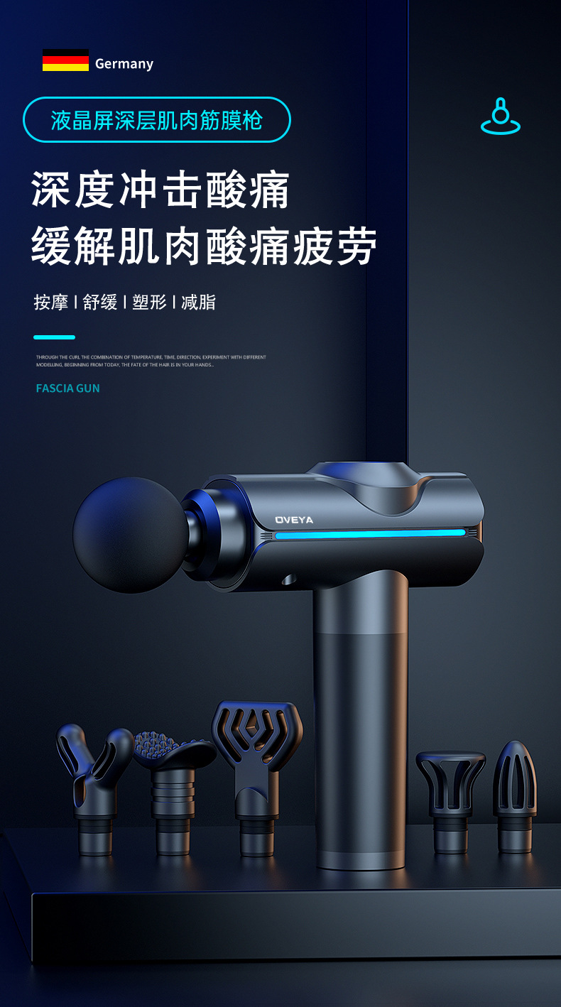 Fascia gun, professional high-power muscle massager for both men and women, electric mini massage gun, silent type pic 2