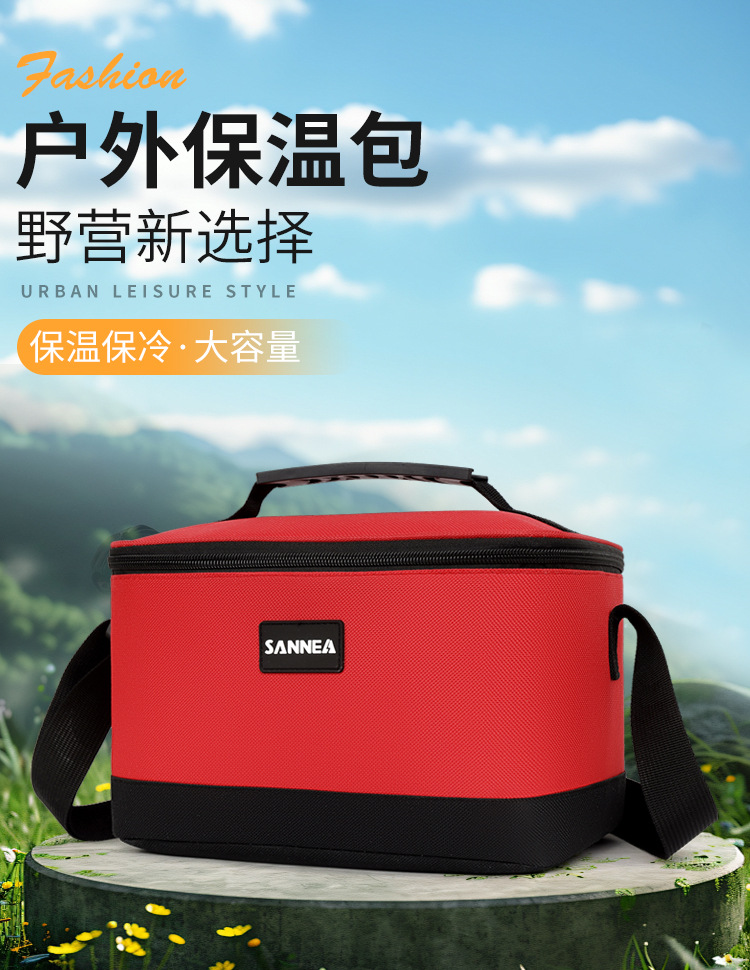 Wholesale aluminum foil lunch bags, waterproof ice packs, hand-held lunch box bags, thickened striped bento bags, insulated bags, cross-border pic 8