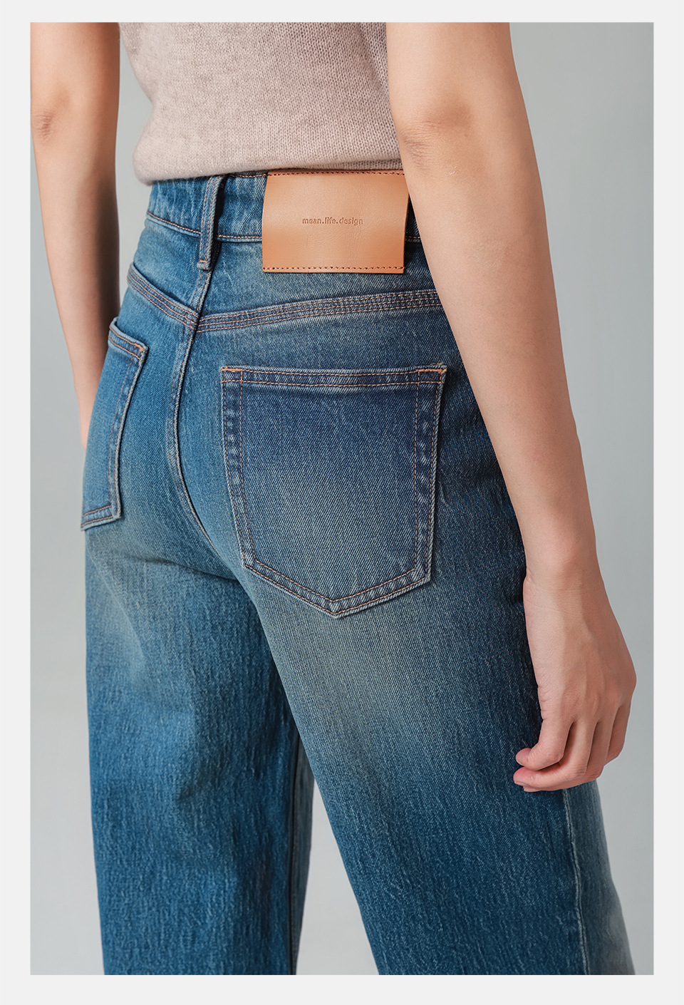 French fries pants/High-waisted Jeans for women, narrow straight-leg pants, elastic retro style, autumn/Winter 25, slimming and casual pic 15