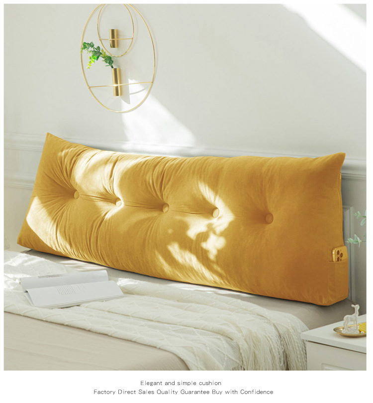 Solid-color modern triangular headboard cushions, bed pillows, large backrest cushions, tatami MATS, living room soft packages, bedroom cushions pic 18