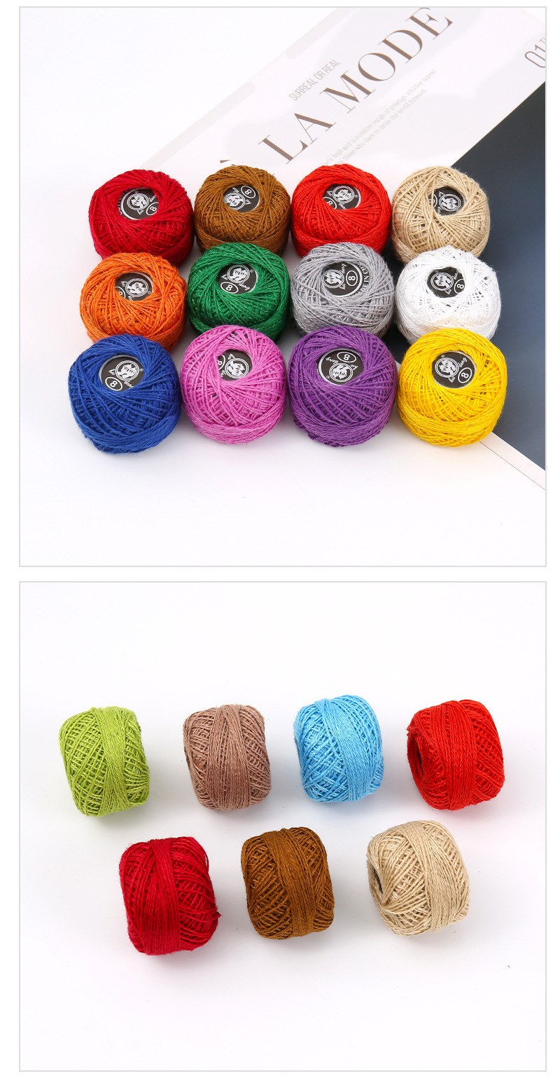 彩色人造丝十字绣线手工编织线刺绣线埃及长绒纯棉蕾丝线鞠球绣线详情13