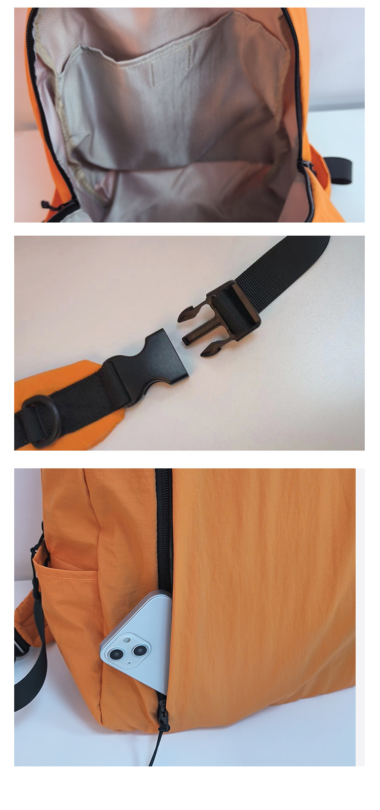 跨境直供亚马逊热销女包 日系尼龙布双肩包 户外休闲百搭通勤背包详情26