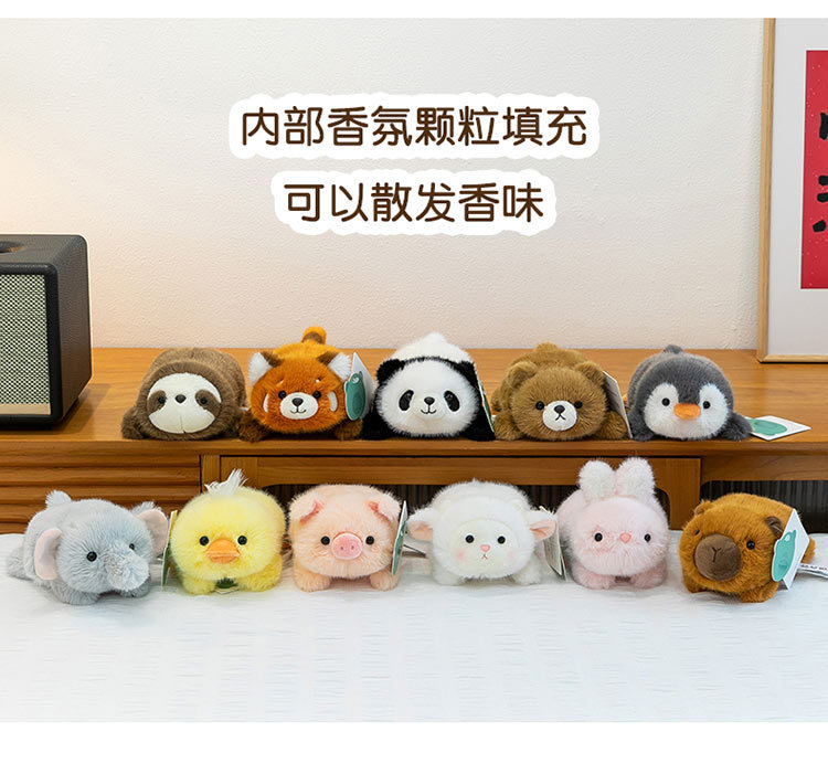 Wholesale of stuffed panda plush toys, scented brown bear palm treasure, wedding scattering powder rabbit, office sloth desk decoration pic 6