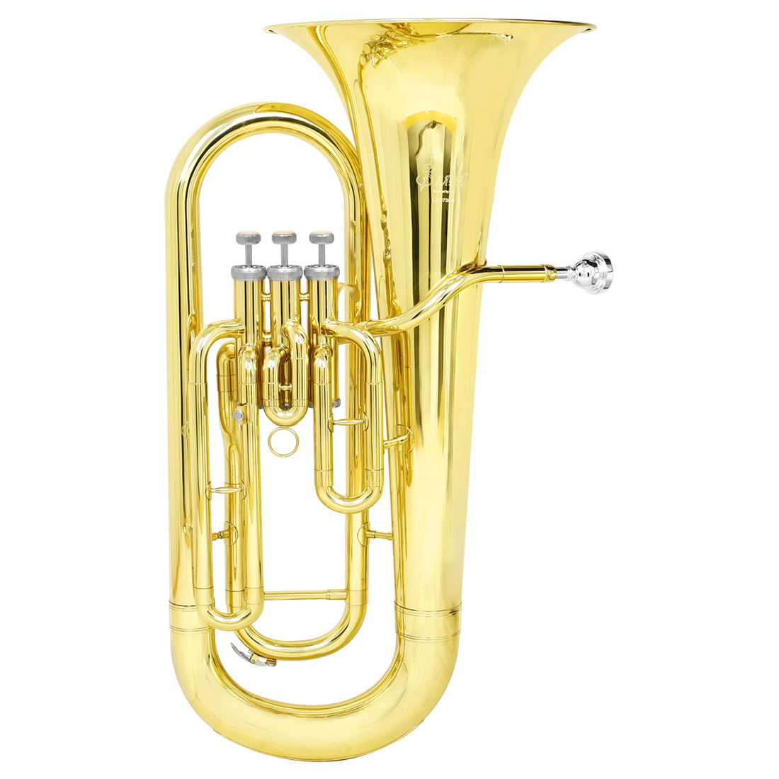 SLADE instrumento de trompeta upper bass en tono Bb latón tres teclas teclas de pie bugle marchante principiante tocar trompeta bajo pic 5
