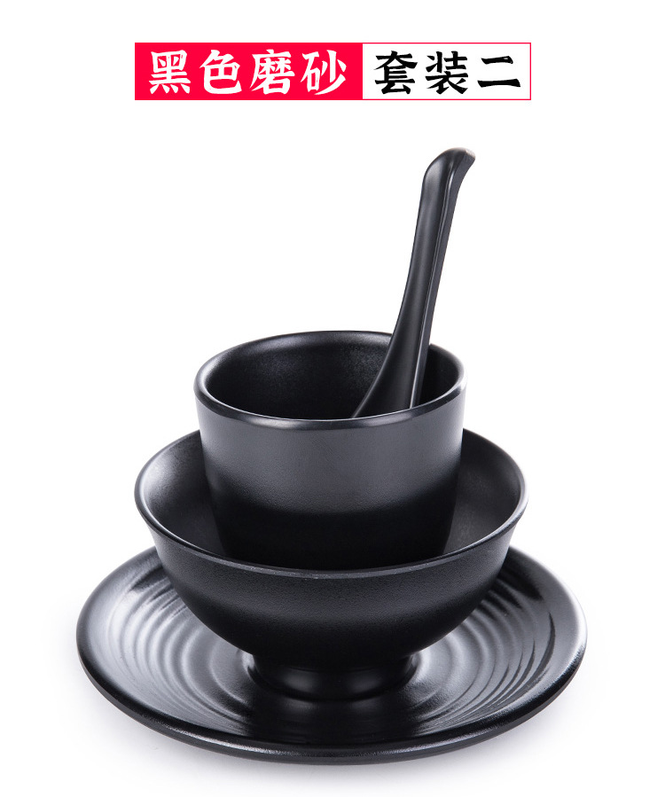 黑色密胺火锅店餐具长方形创意韩式自助烤肉菜盘仿瓷塑料烧烤盘子详情6