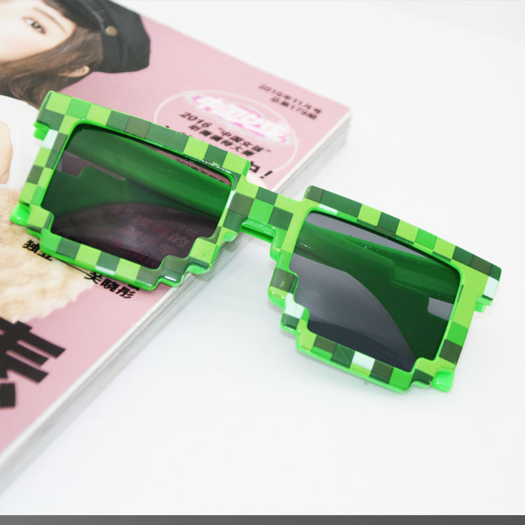 Mosaic square glasses, a must-have for showing off in the 2D world, sunglasses, blurred rectangular pixel glasses, Douyin, Kuaishou pic 19