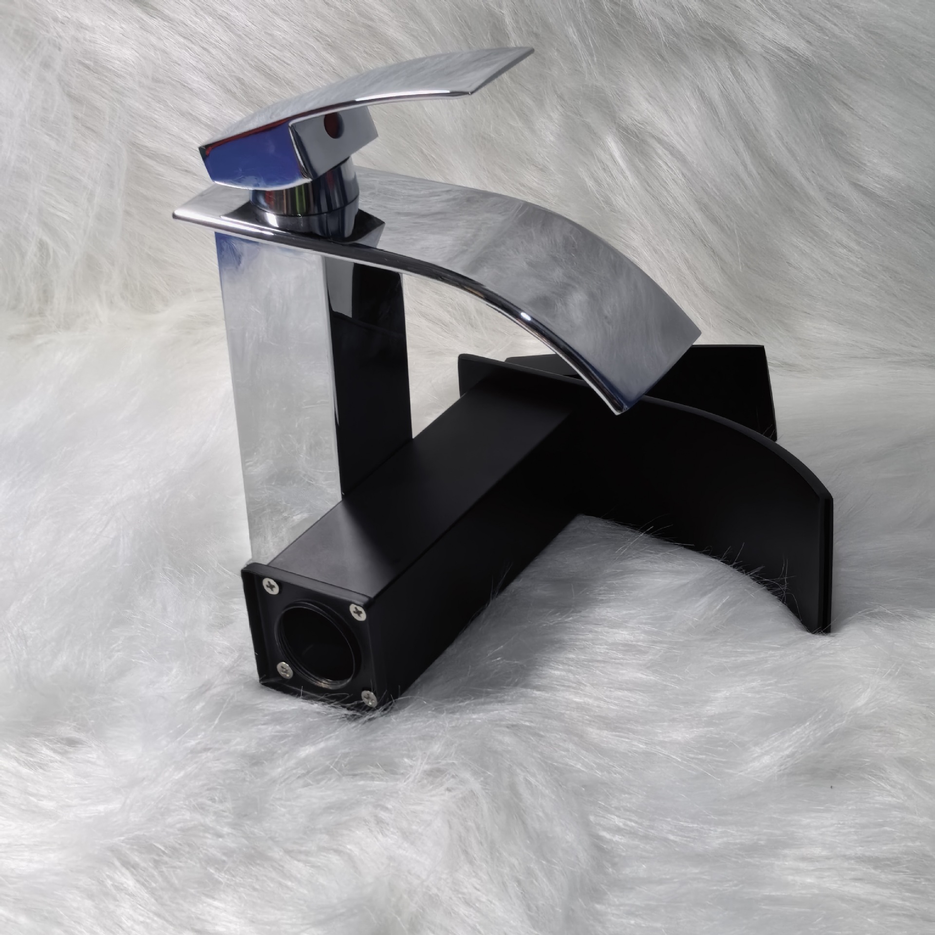 黑色瀑布洗脸盆水龙头洗手盆卫生间厕所台上面盆台盆龙头一件起批详情4