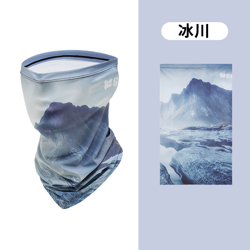 Sun-protective gloves, sleeves, ice sleeves, UV-resistant face towel sets, suitable for outdoor fishing, cycling, camping, elastic quick-drying for both men and women pic 13