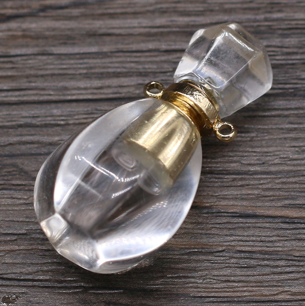 Exquisite natural semi-precious stone perfume bottles, white crystal, various shapes, DIY accessories, fashionable and exquisite wholesale production pic 74