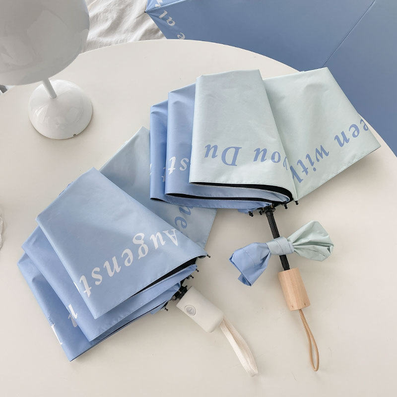 渐变遮阳雨伞晴雨两用女三折黑胶防晒伞防紫外线太阳伞折叠自动伞详情10