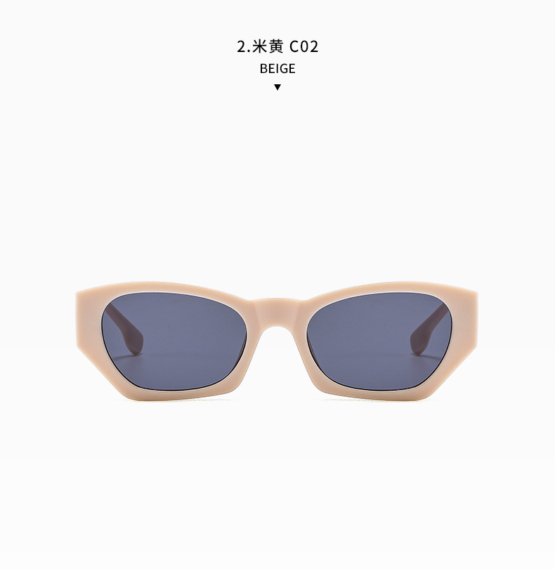 2025 New trendy sunshade sunglasses, fashionable street style small-frame sunglasses, Douyin influencer model walking the runway, Instagram female pic 13