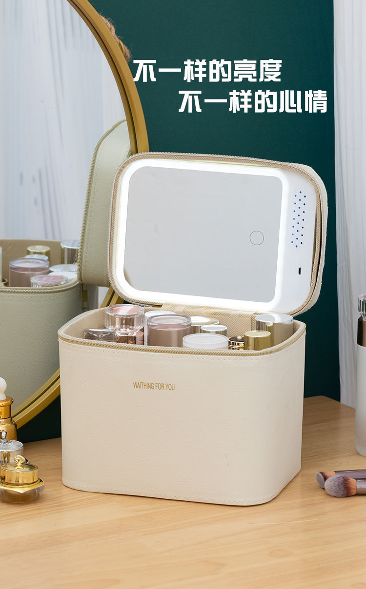 化妆包批发韩版新款大容量旅行便携手提PU专业化妆品收纳包化妆箱详情7