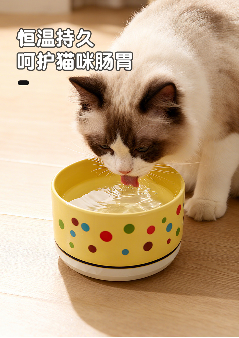 恒温猫咪饮水机酸奶机冬季加热罐头喝水碗陶瓷保温喂水饮水器宠物详情7