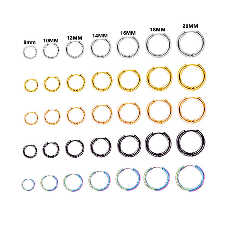 欧美钛钢不掉色耳扣女夏季简约不锈钢个性百搭耳饰冷淡风网红耳环详情12