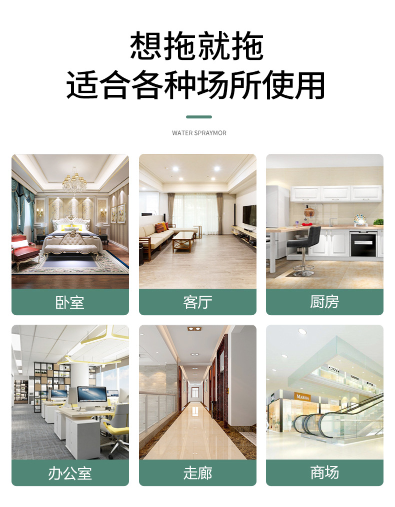 海绵拖把平板卫生间滚轮式大胶棉拖把家用懒人免手洗拖地神器批发01566-金刚详情8