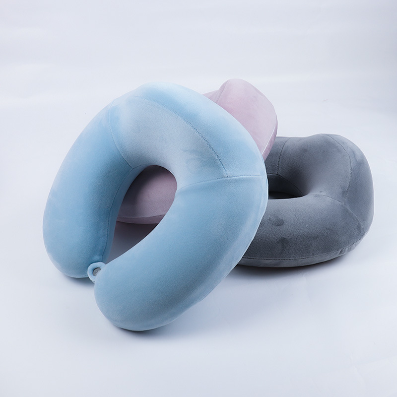 Wholesale of high-quality memory foam U-shaped pillows, portable travel cervical vertebrae protection, aircraft, vehicle, office slow-rebound neck pillows pic 7