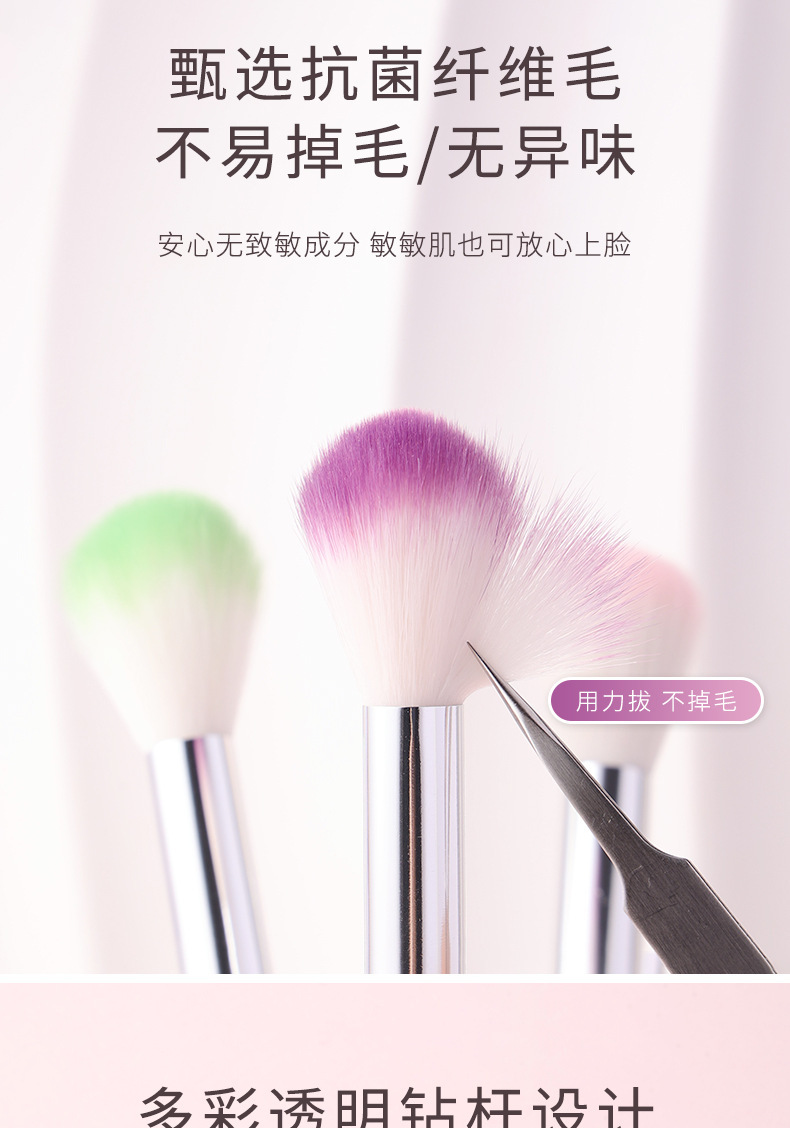 新款单支化妆刷 彩钻杆粉底散粉刷 美容化妆美甲粉尘刷工具批发详情6