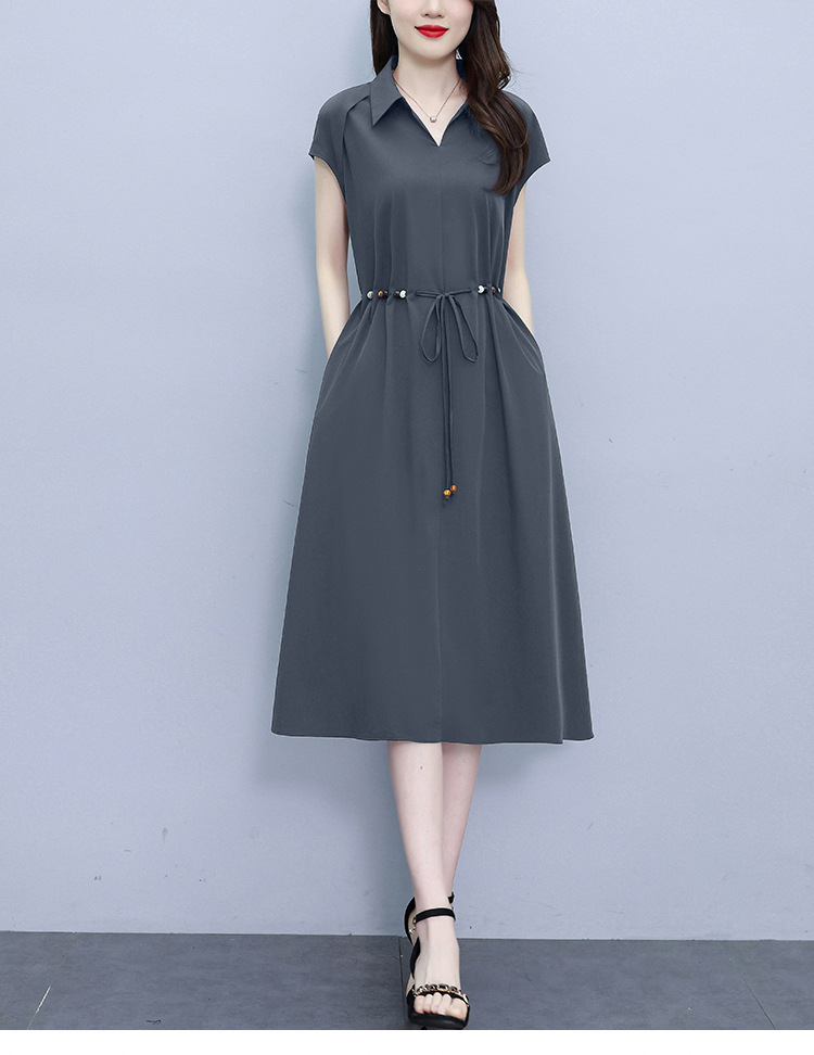 爆款高端欧版宽松法式连衣裙2025夏季新款气质收腰显瘦中长款裙子详情24