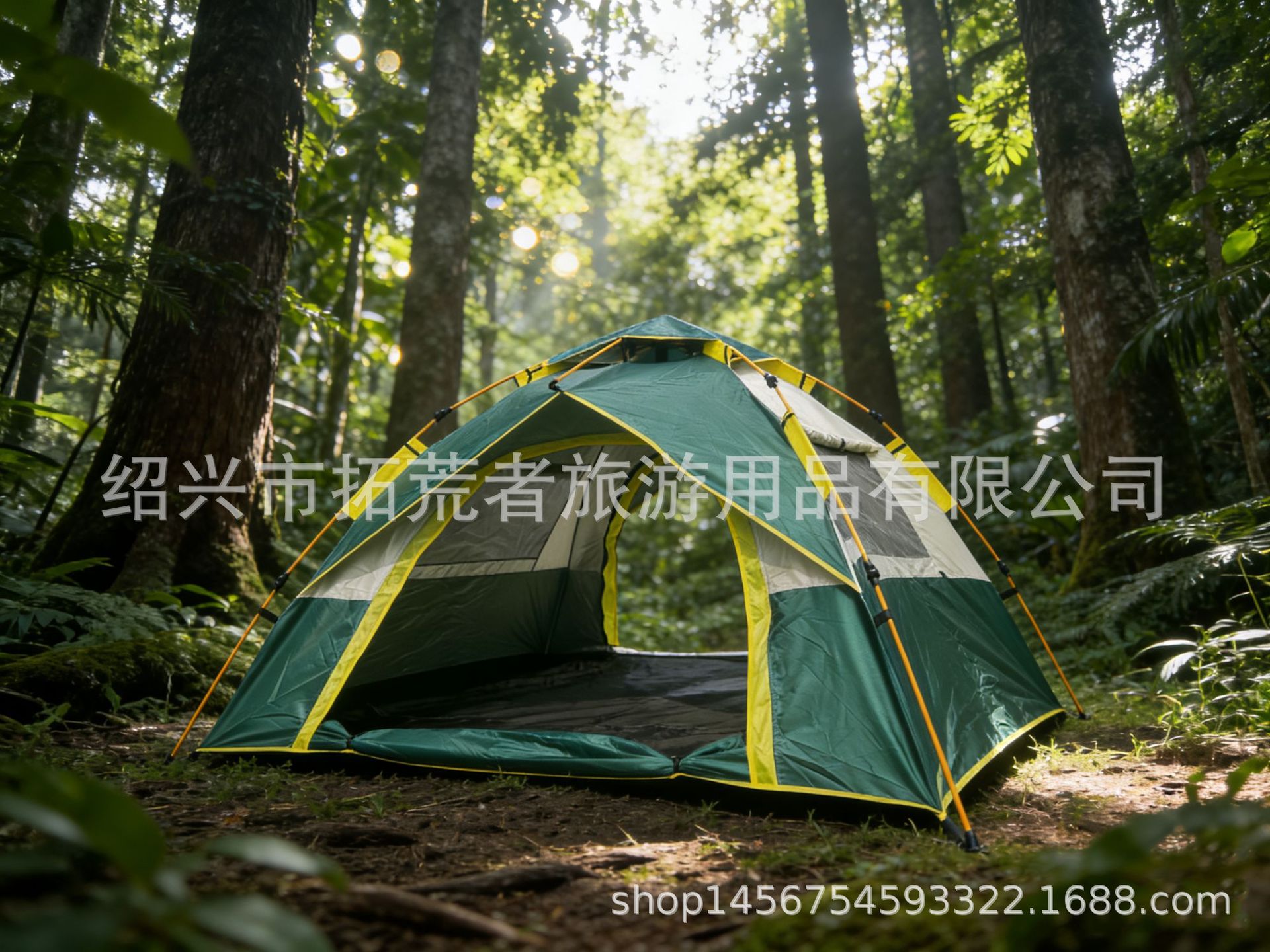 帐篷户外自动露营帐篷3-4人家庭帐篷野营公园防蚊营地帐篷厂家详情9