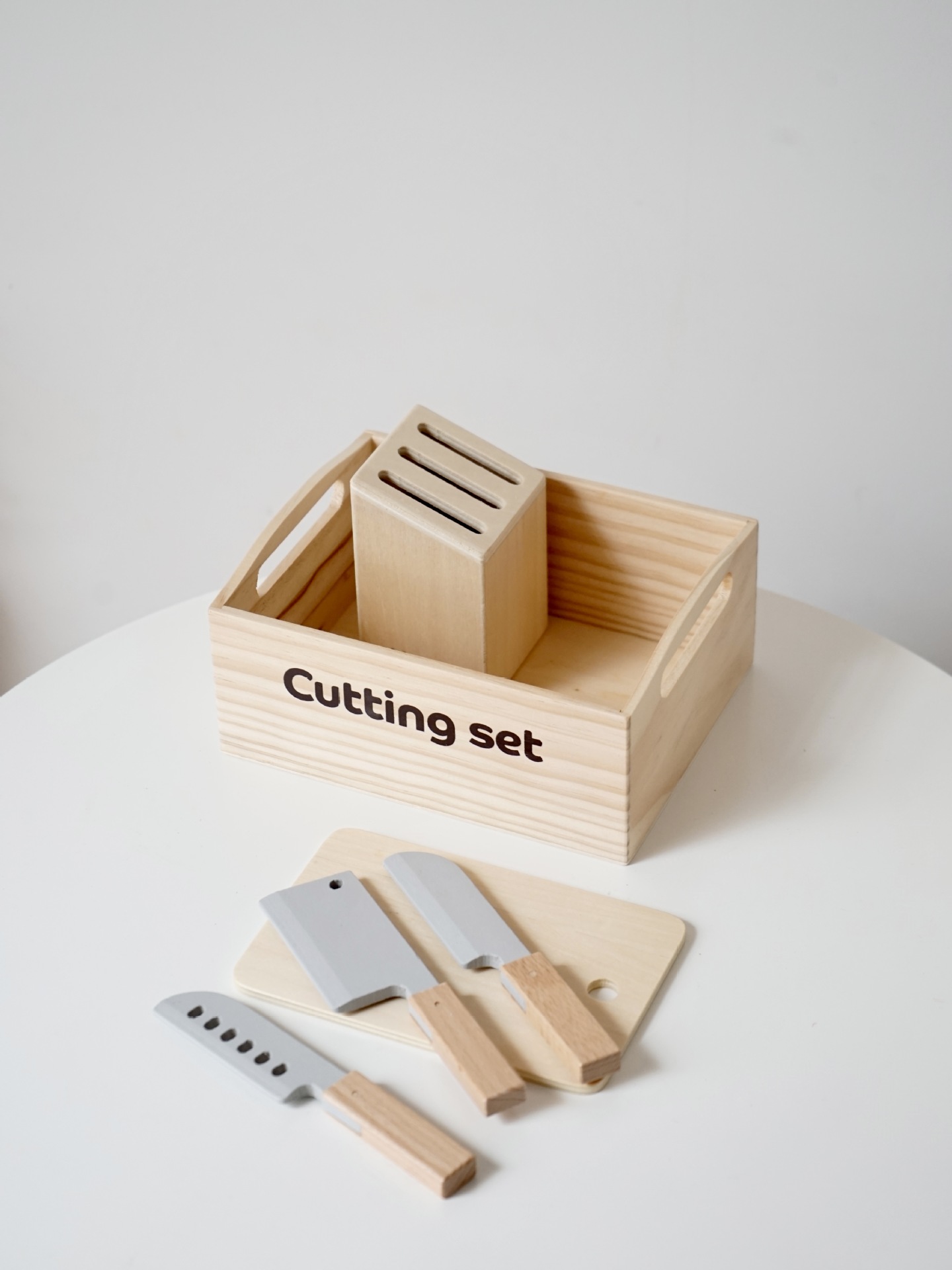 CE/CPC Wooden Magnetic Vegetable and Fruit Cutting Fun Meal Set, Wooden box set, Solid wood cutting board and Cookware set pic 15