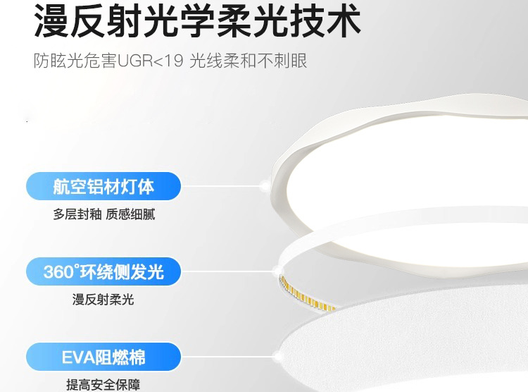 全光谱卧室吸顶灯现代简约儿童房灯书房灯2024新款大气led客厅灯详情5