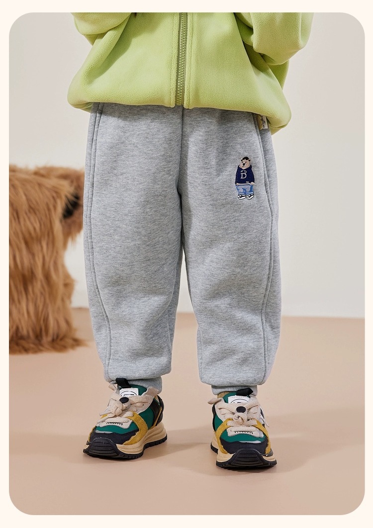 嘟嘟家宝宝加绒加厚裤子冬季儿童长裤冬装男童运动裤女童休闲卫裤详情13