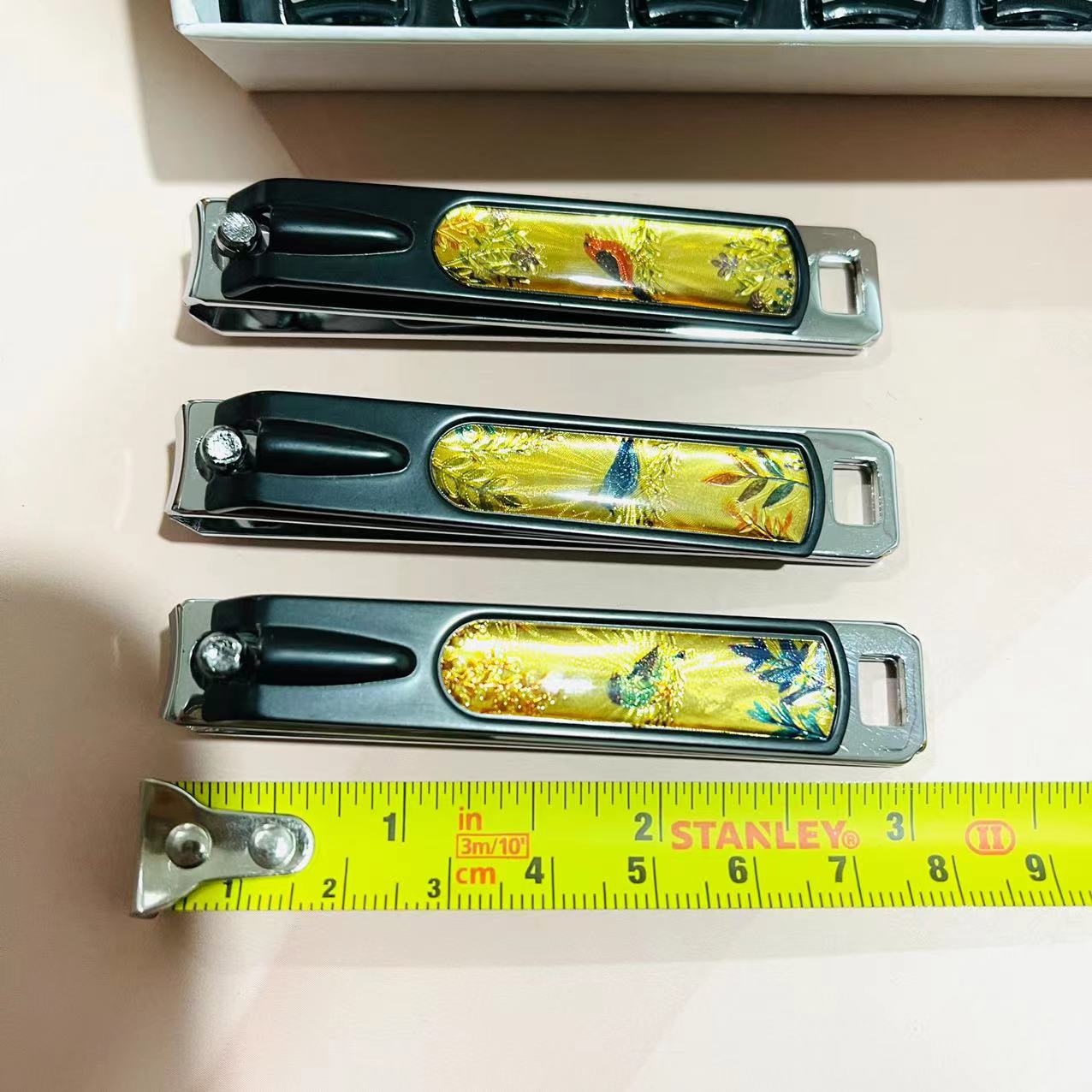 【 Office 】VT801-4D nail clippers 12 per box, 600 per piece. VT801-4D box flat nail clippers with file trimming knives, adult home flat nail clippers for manicure, 2 yuan pic 1