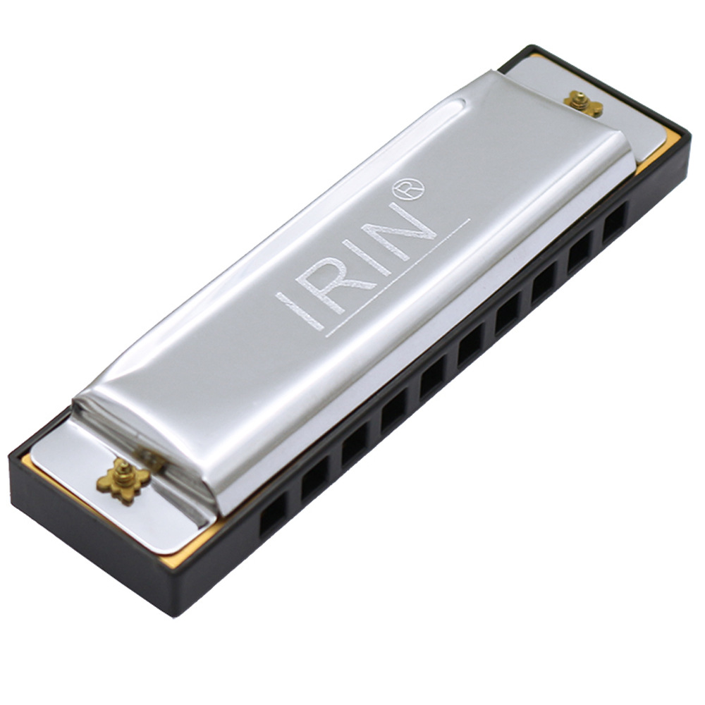 批发IRIN10孔20音C调口琴布鲁斯口吹琴儿童学生十孔口琴雕刻logo详情10