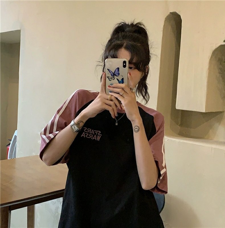 夏季跑步中考初中短袖休闲运动服套装女宽松短裤体育考试五分裤详情15