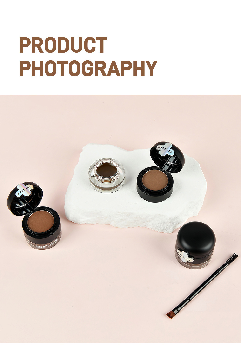 ANYLADY染眉膏二合一持久不晕染显色化妆品欧美跨境三色带刷眉粉详情13