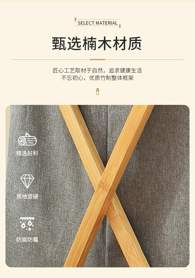 阳离子X型脏衣篓牛津布带盖折叠脏衣篮北欧家居日用收纳筐批发详情4