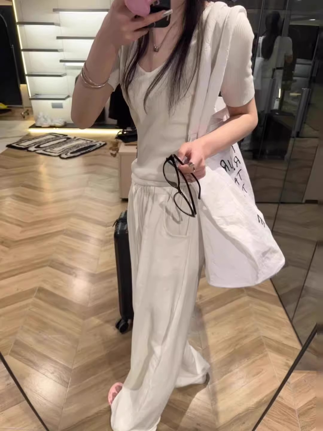 亚麻阔腿裤女夏薄款高腰垂感宽松显瘦拖地休闲裤窄版冰丝直筒长裤详情8