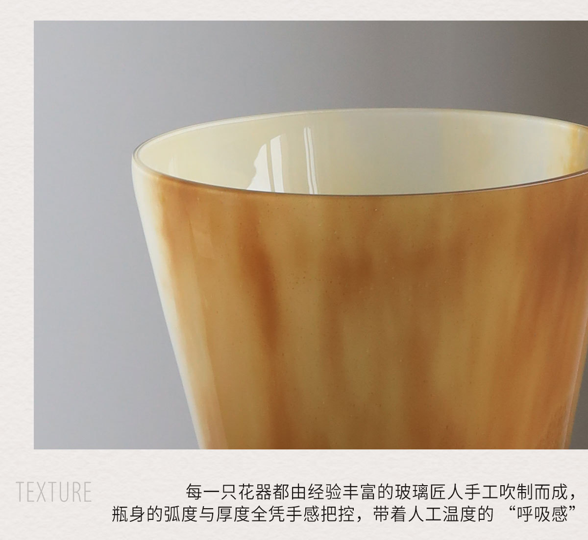 高级感中古风玻璃花瓶大号客厅摆件简约艺术插花器皿详情9