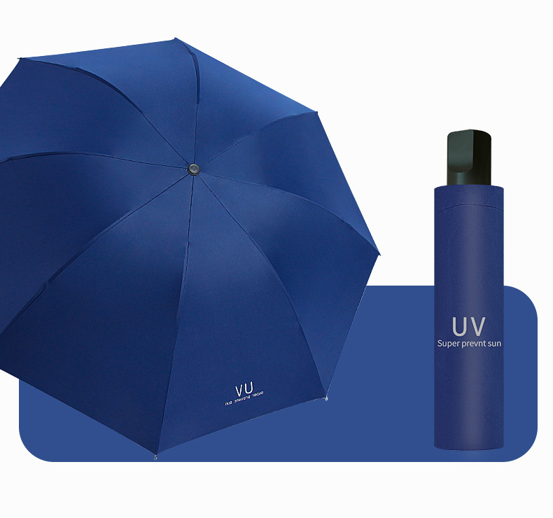 UV雨伞厂家批发迷你折叠遮阳伞大号晴雨两用伞黑胶手动三折太阳伞详情15