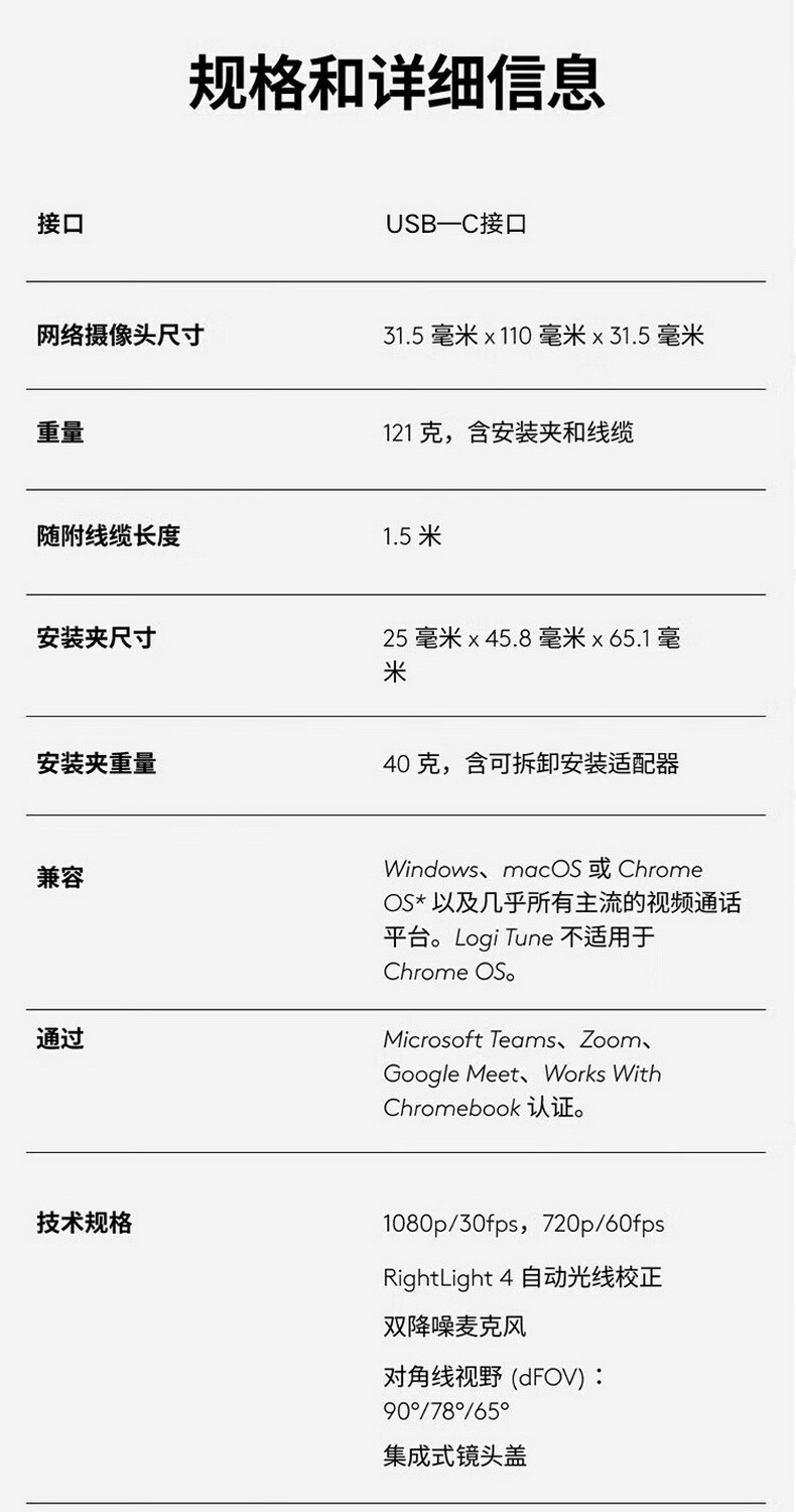 Logitech BRIO 500 high-definition live streaming camera, 4K desktop laptop, driverless with microphone for network video conferencing pic 16