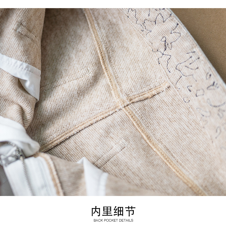 Factory direct sales of new winter fleece and thickened white jeans for women, loose, casual, wide-leg, laid-back style sickle pants pic 18