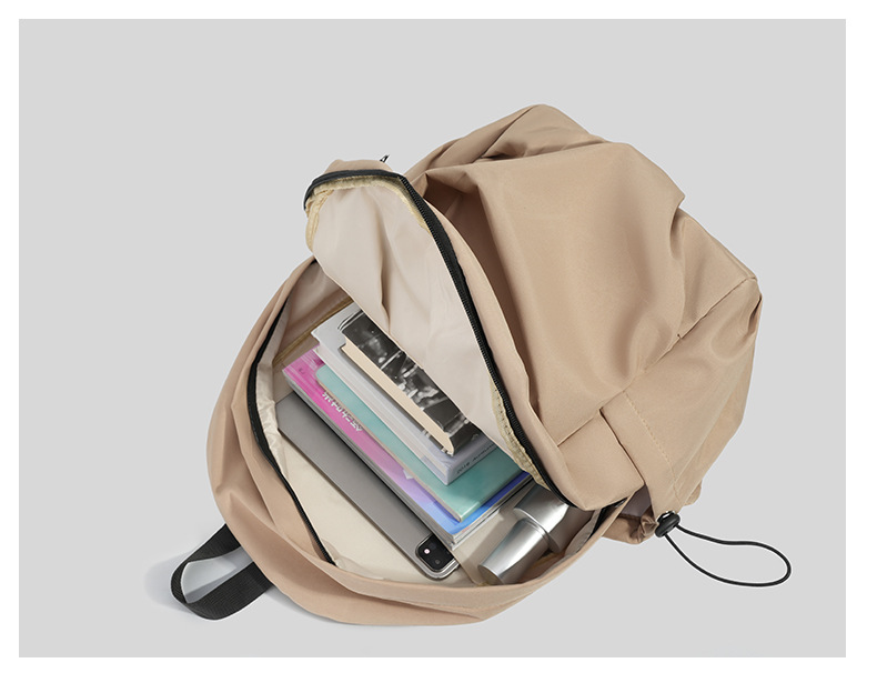 韩版ins风新款双肩包女休闲简约大容量旅行包百搭校园中学生书包详情17